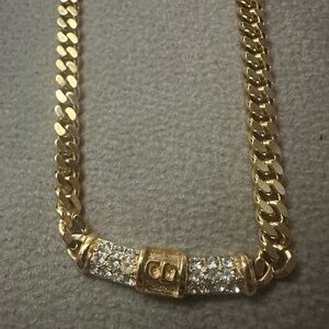 Dior Gold Necklace with Silver Accents